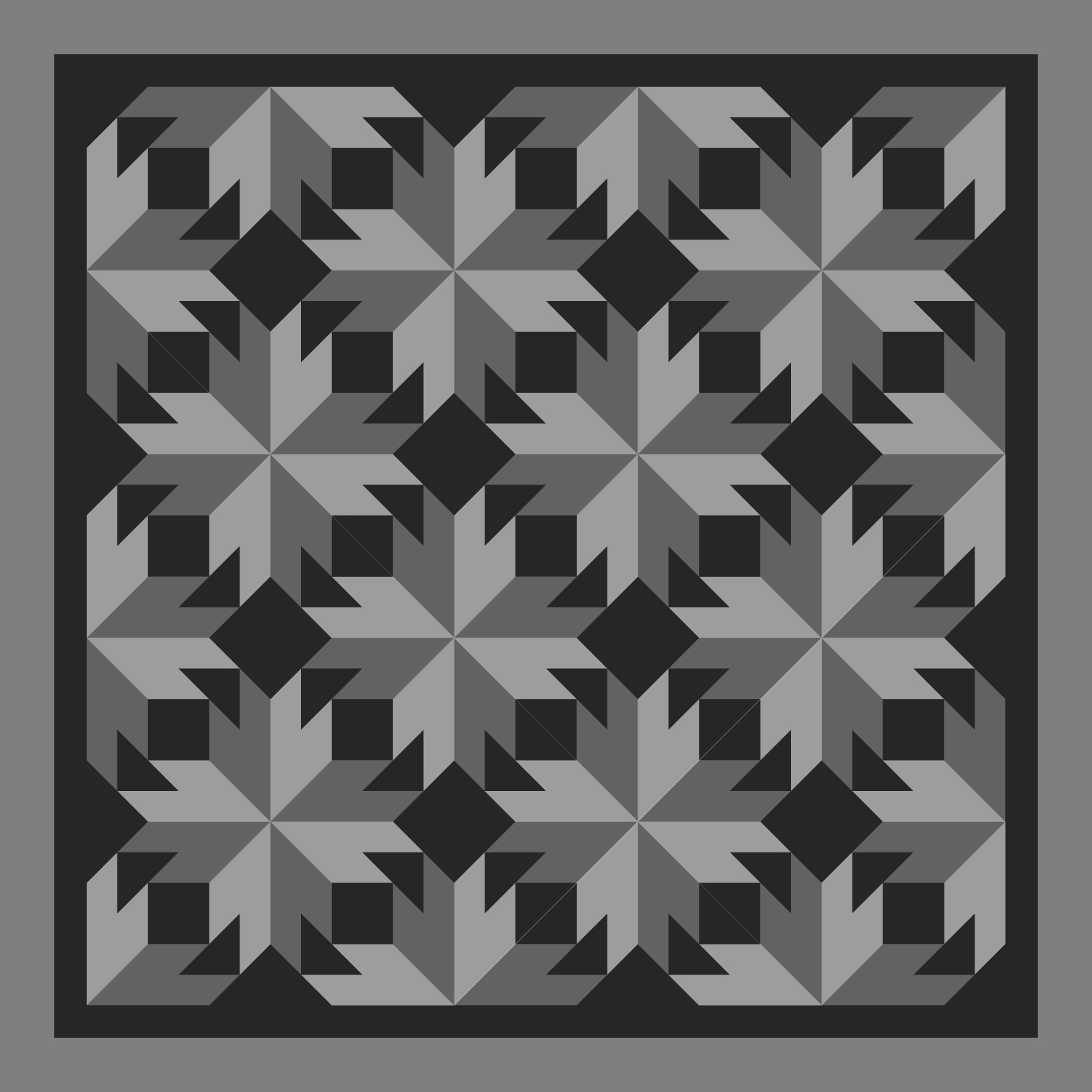 Maple Leaf Flurries 50-1/2 in square Blank Template