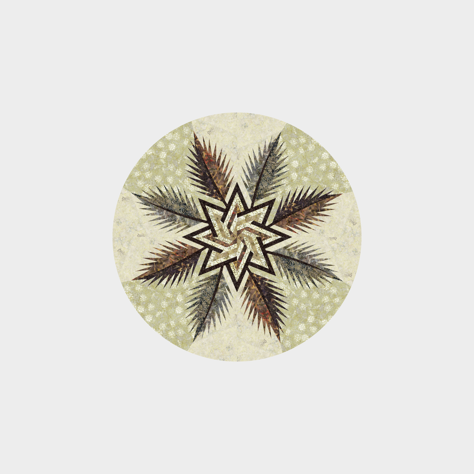 Prickly Pinecones Expansion Template in Coffee House Fabrics