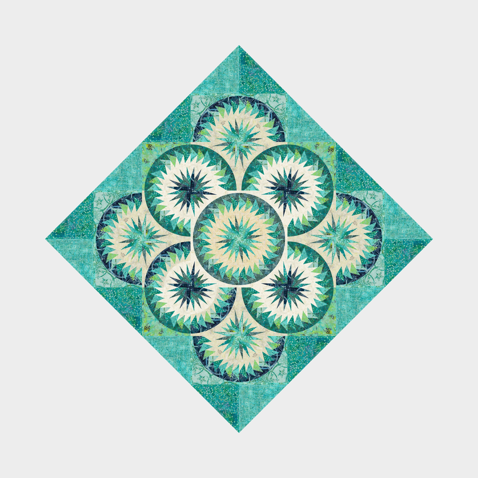 Autumn Splendor 2023 Queen Expansion in Tonga Sage MIni Collection Choose your Border