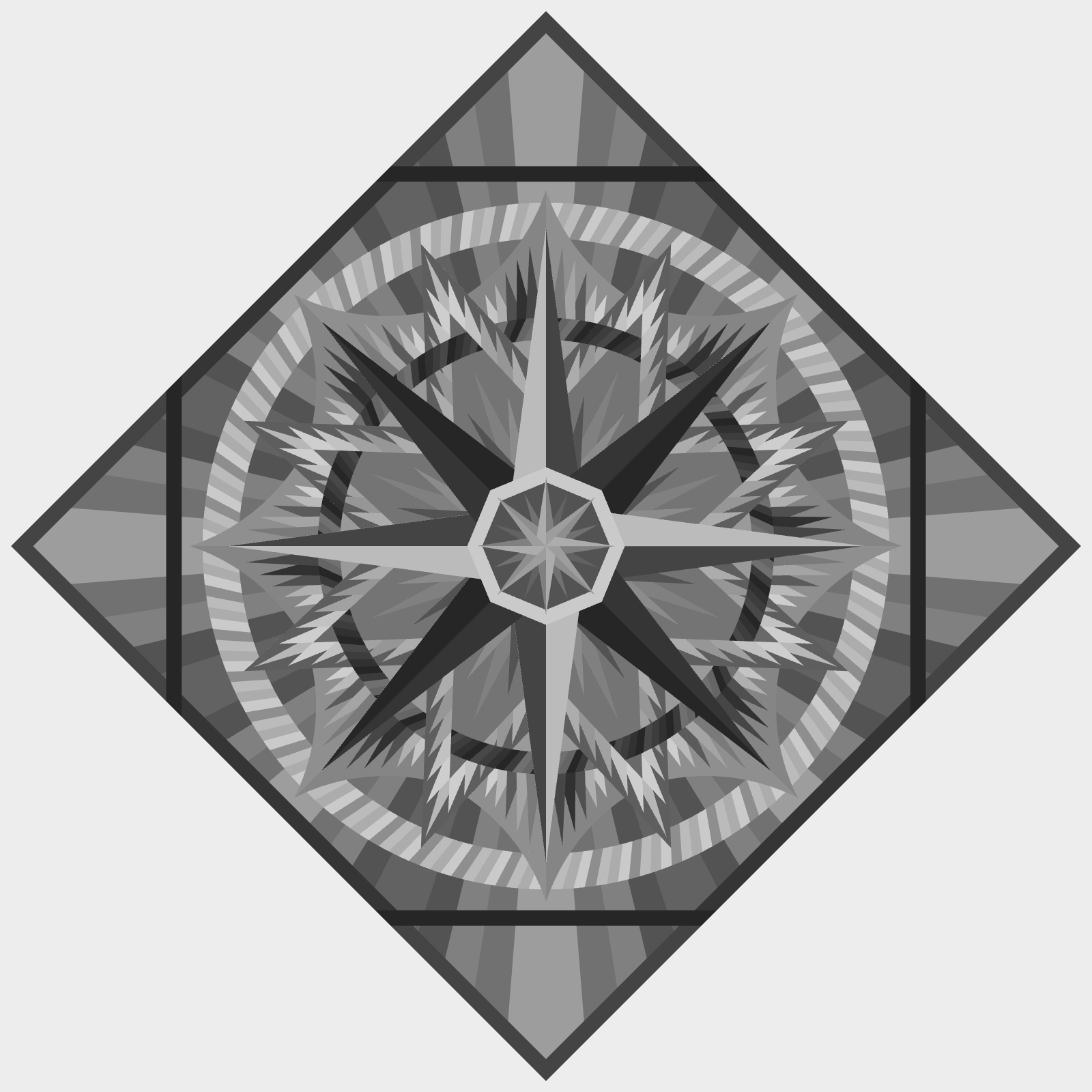 Maritime Compass Wall to Queen Expansion Standard Block Combo Blank Template