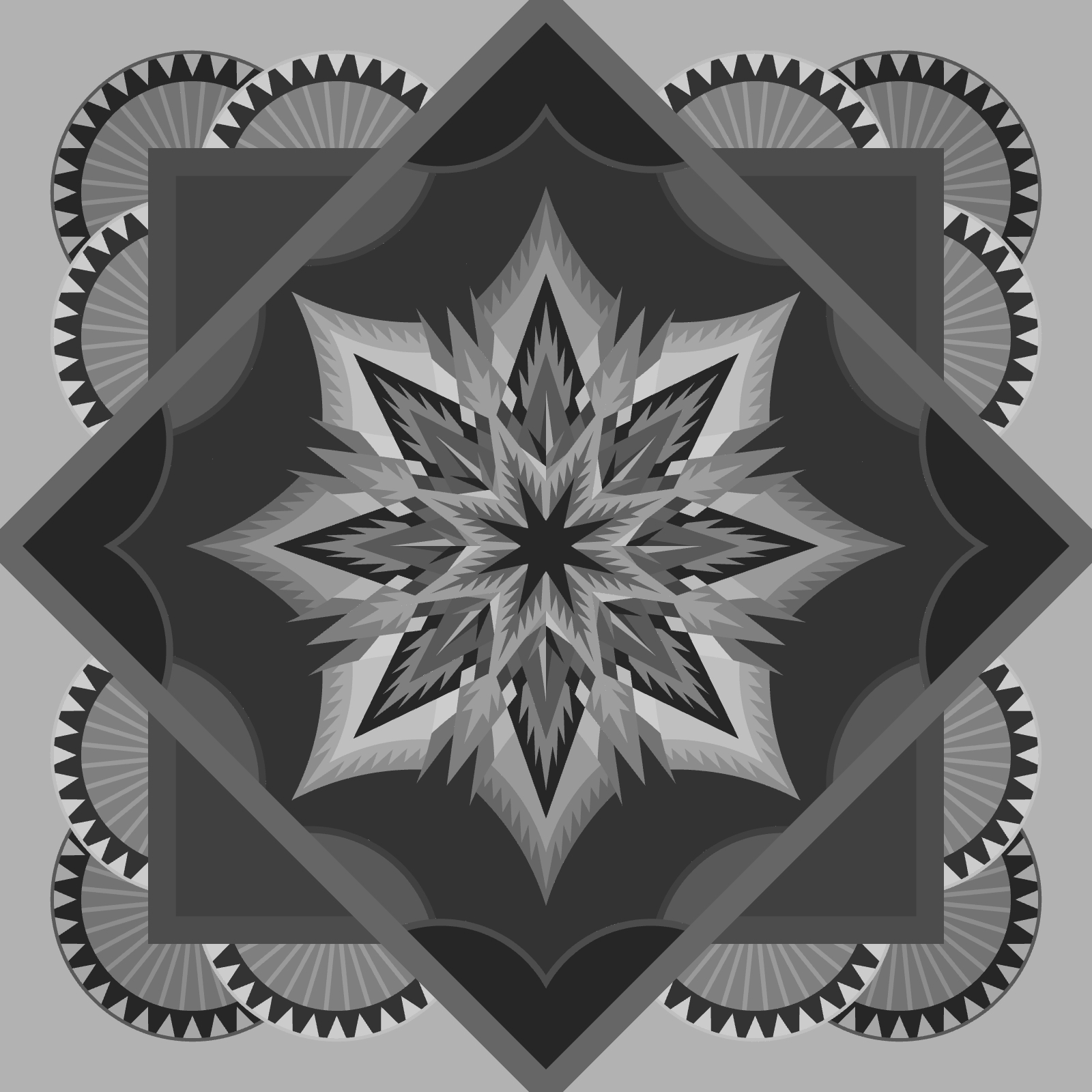 Heather in the Highlands King Cover Quilt Blank Template