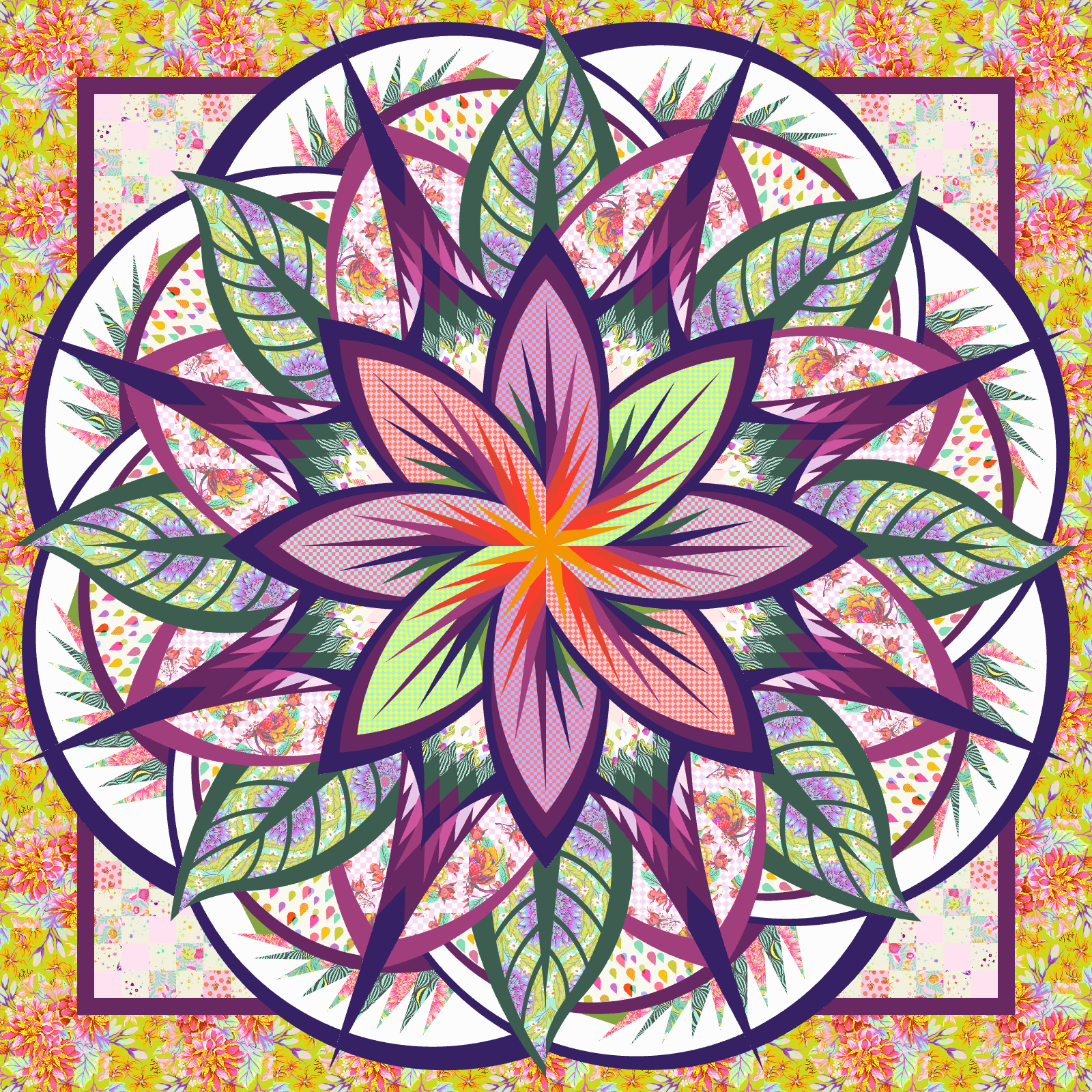 Jungle Magnolia Wall Tula Pink Untamed