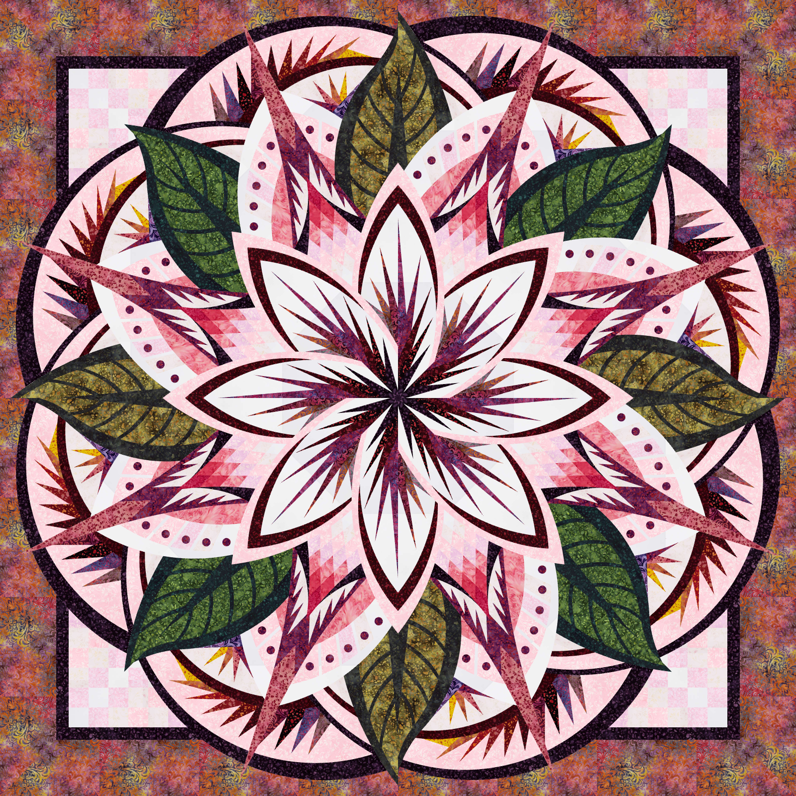 Jungle Magnolia Wall Riley Blake Expressions Batiks