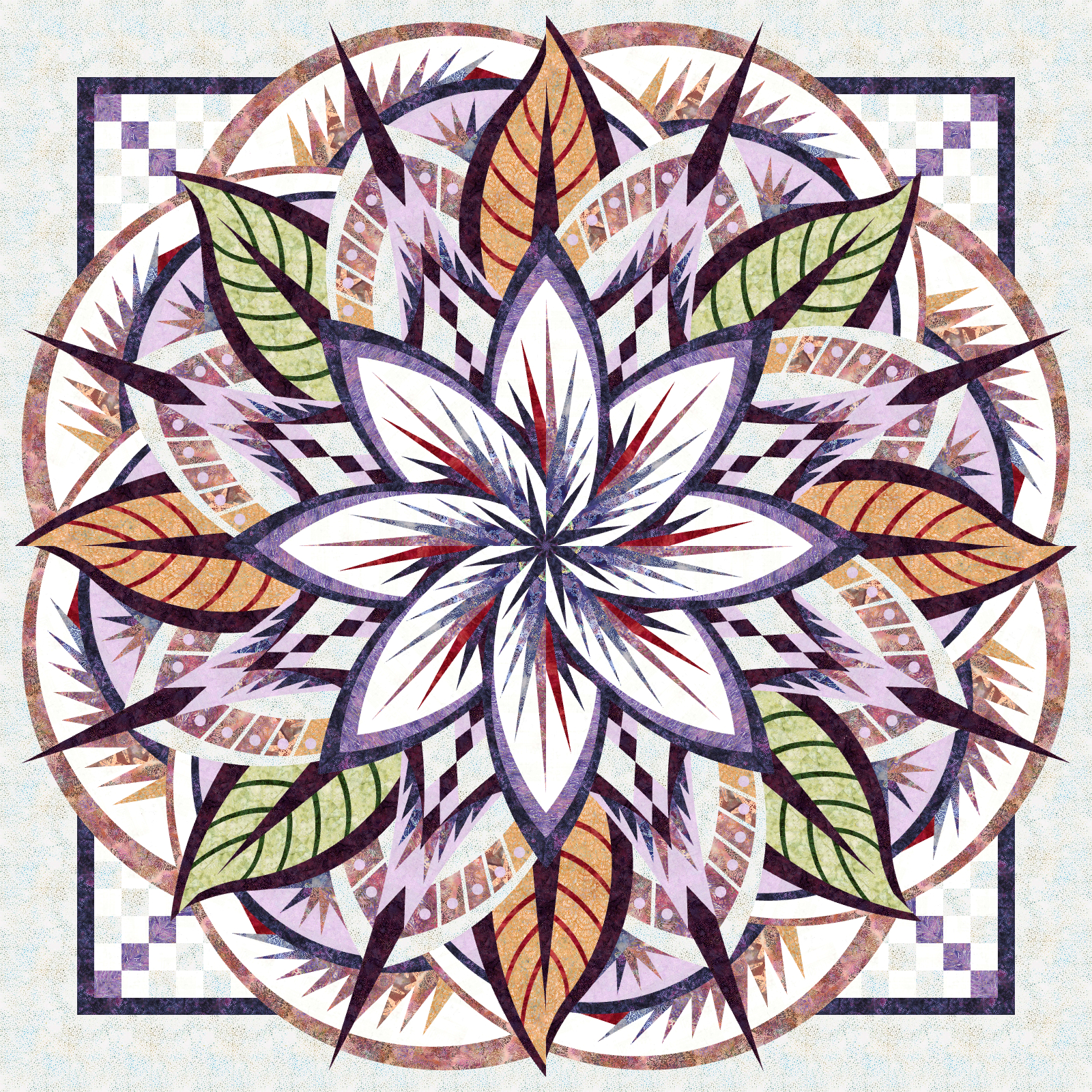 Jungle Magnolia Wall in Jellyfish Batiks from McKenna Ryan Not on Cover