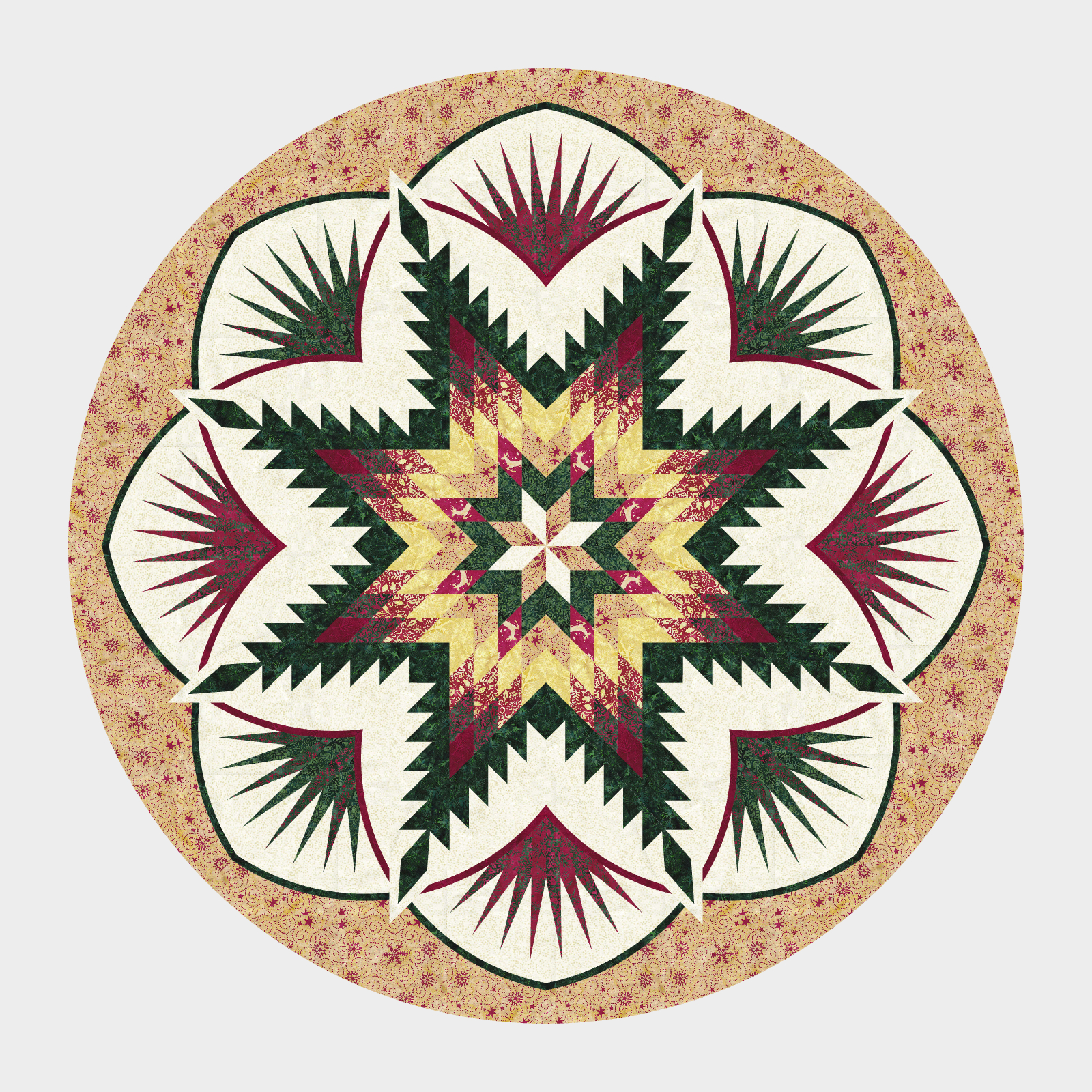 Christmas Cookie Square up 80 in Template Choose your Own Border Island Batik 