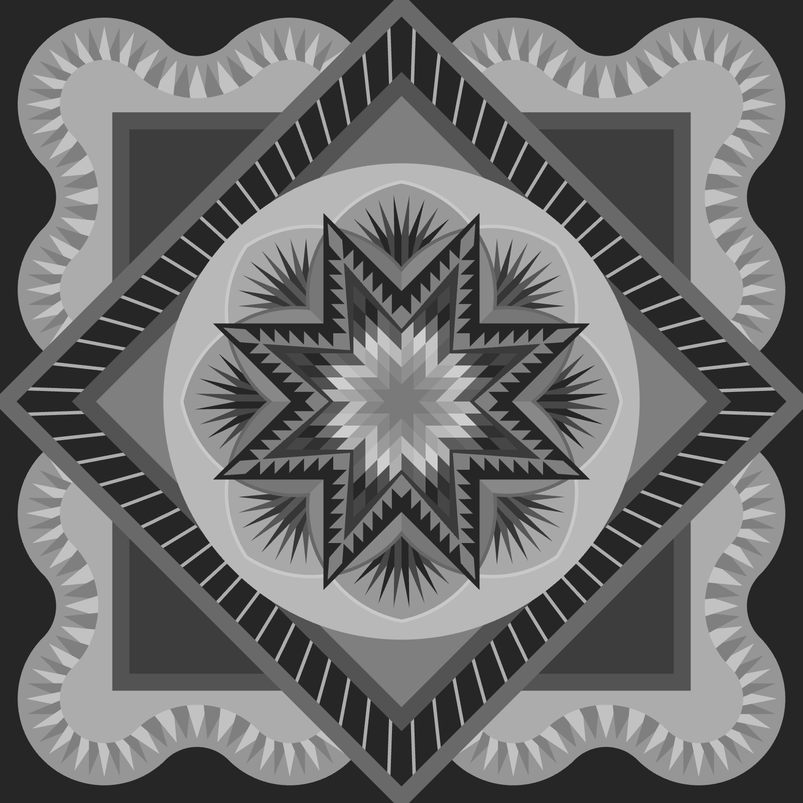 Christmas Cookie King Expansion with Pattern Identified Borders Blank