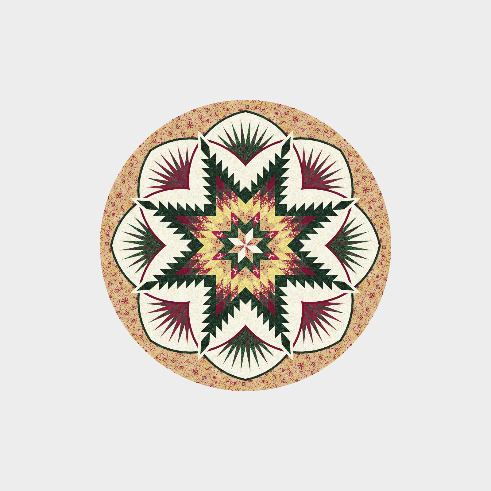 Christmas Cookie King Expansion with Tree Skirt Center in Island Batik Fabrics