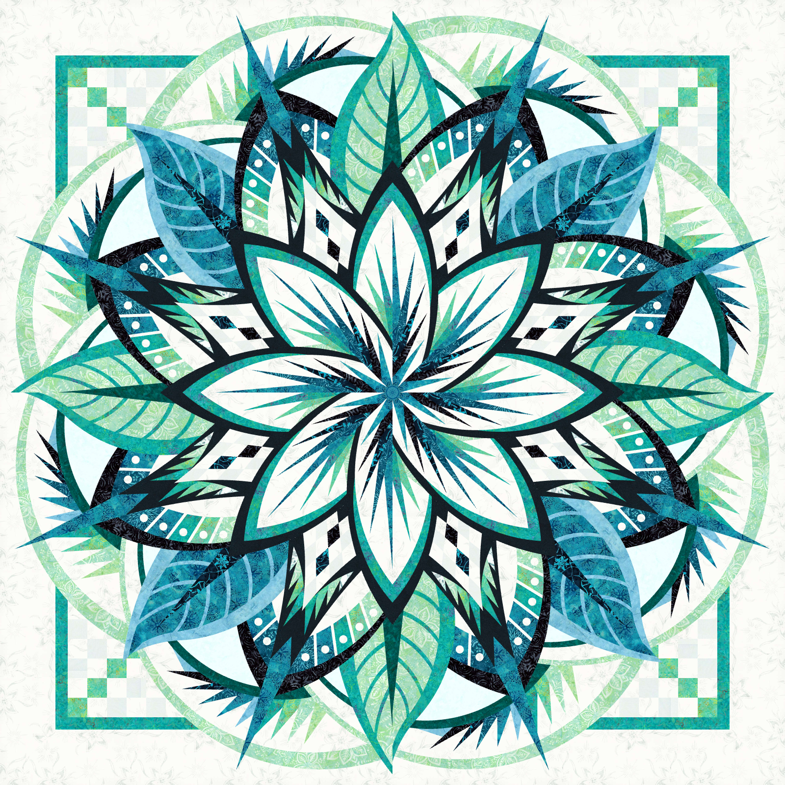 Jungle Magnolia Wall in Gulf Coast Batiks by Judy and Judel Niemeyer