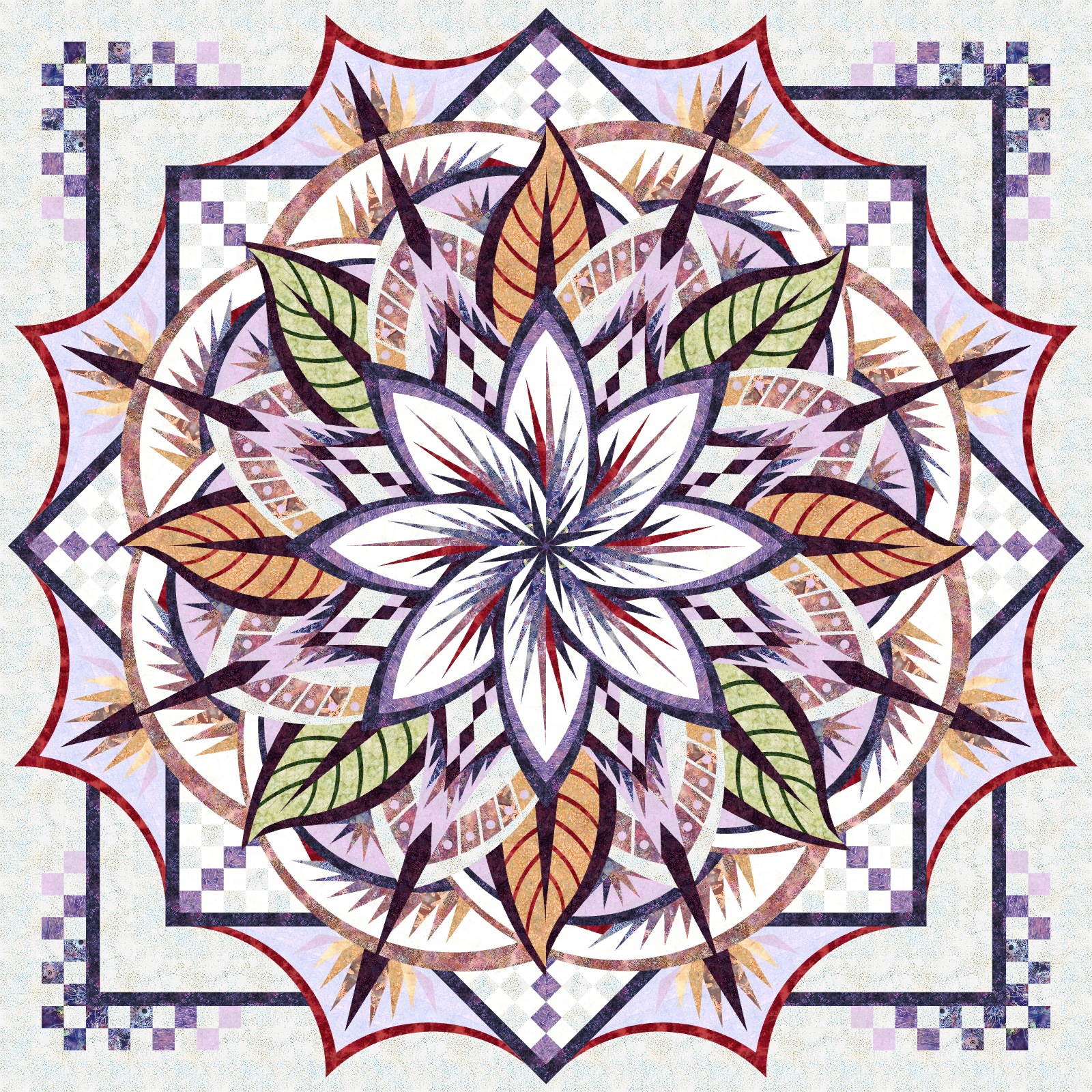 Jungle Magnolia Queen Hoffman Batik Collection Jellyfish by McKenna Ryan