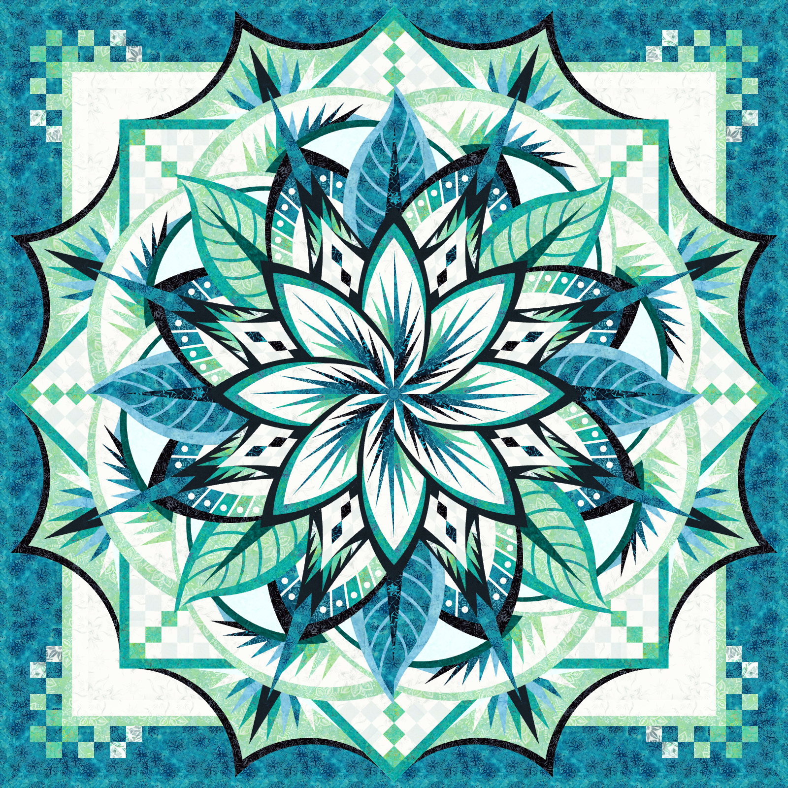 Jungle Magnolia Queen in Tonga Batiks Gulf Coast by Judy and Judel Niemeyer