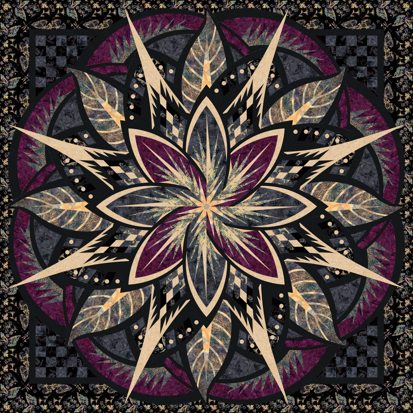 Jungle Magnolia Wall Batik Textiles