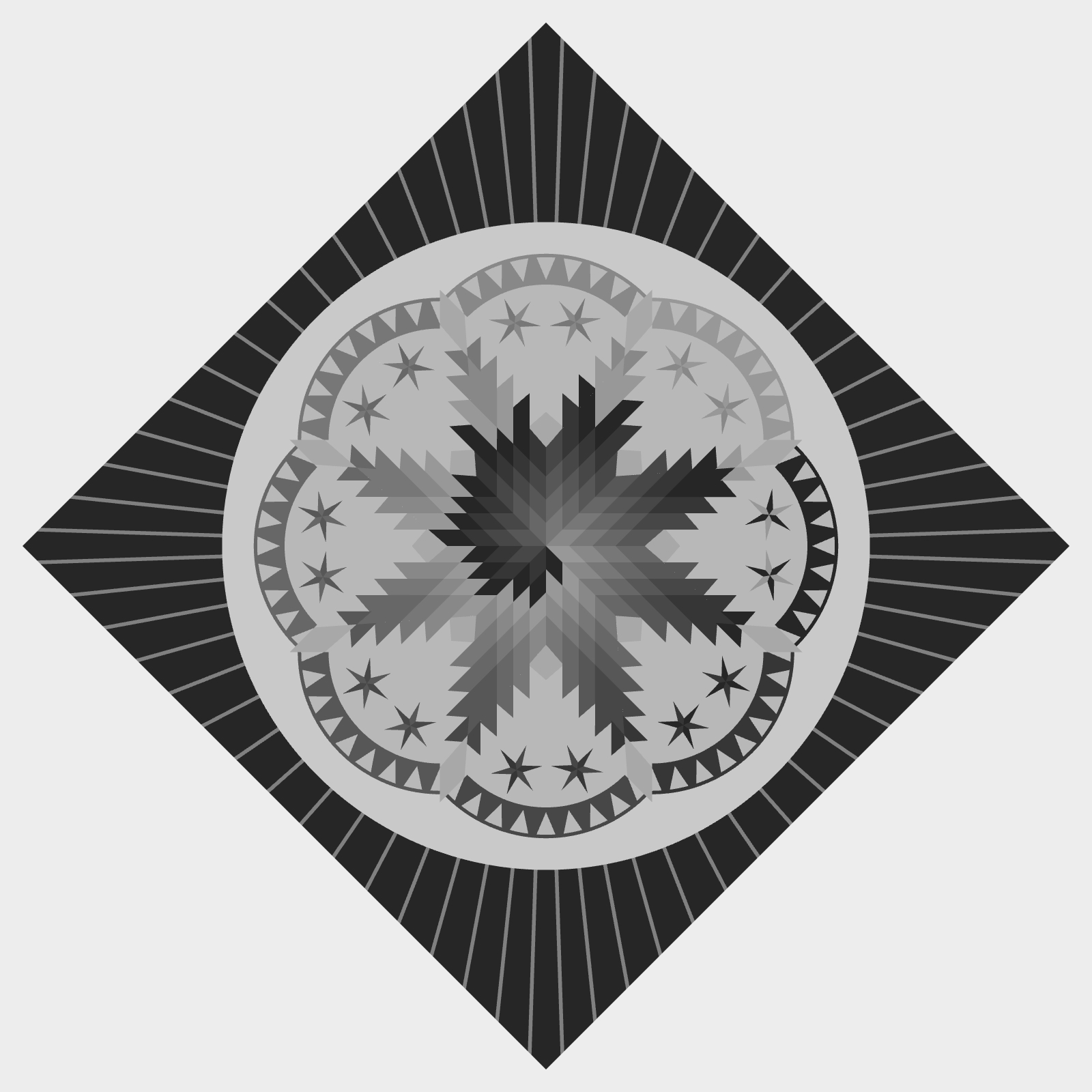 Feeling Groovy King Blank Template Standard Border