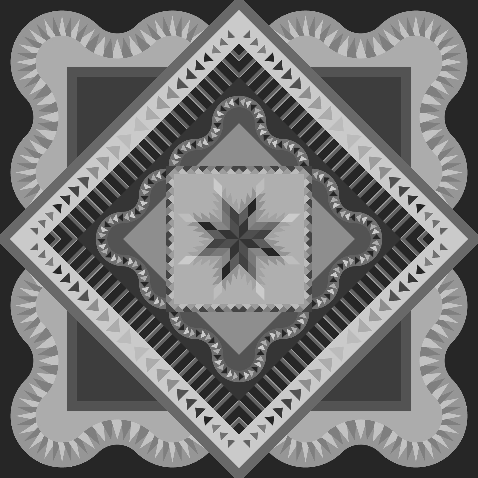 Tuscan Sunset King Box Project Borders Blank Template