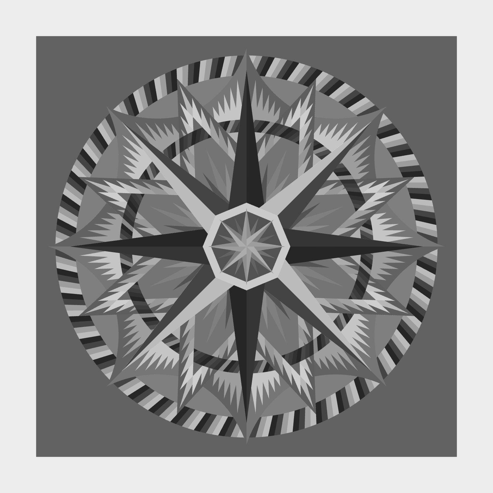 Maritime Compass 80 inch Wall Blank Mixer Cover Quilt Blocks