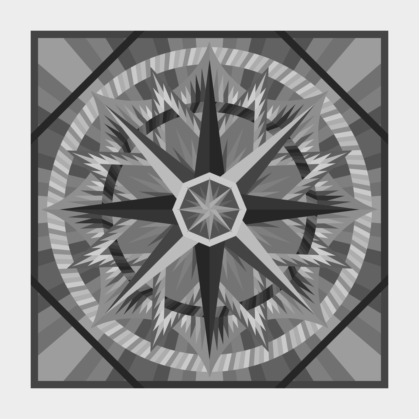 Maritime Compass Standard Blocks 80 inch Blank Template 