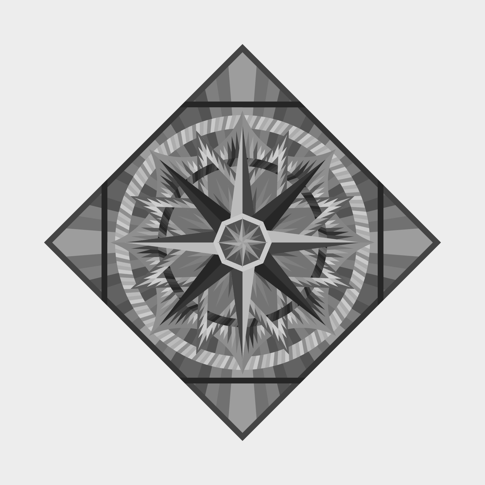 Maritime Compass Wall to King Expansion Standard Block Option Blank Layout