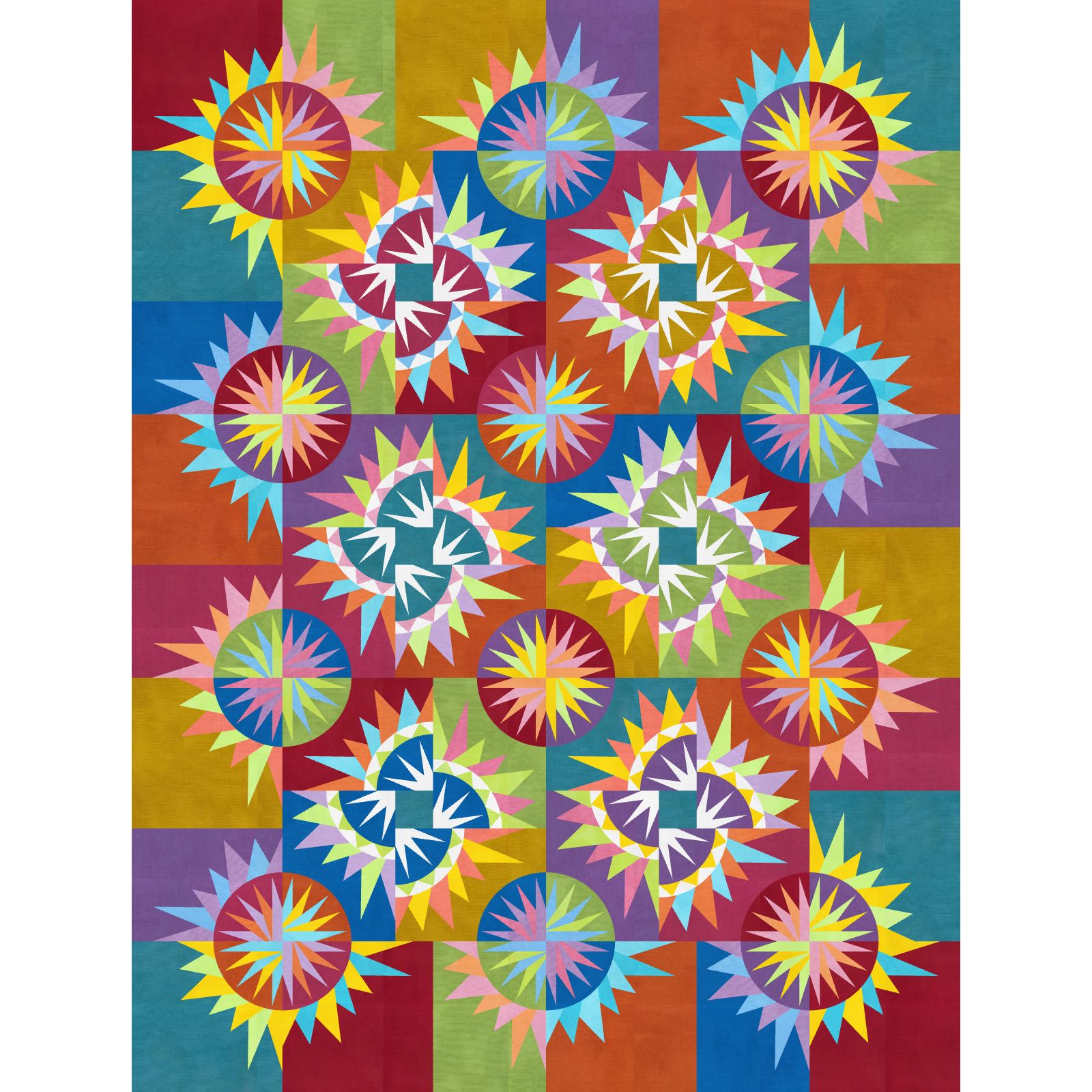 4th of July Colorstock • 66x87 • 1 Left Fabric Only Kit: $269.00 Sale: $215.20 Kit with Replacement Papers: $327.50 Sale: $262.00 Kit with Pattern: $351.50 Sale: $281.20