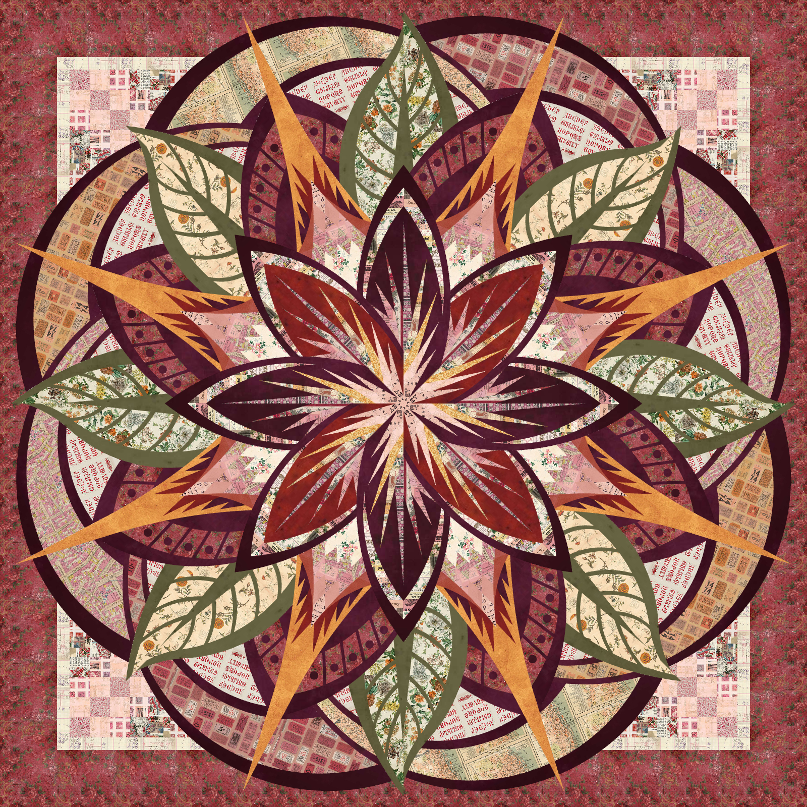 Jungle Magnolia Wall Tim Holtz NOT ON COVER