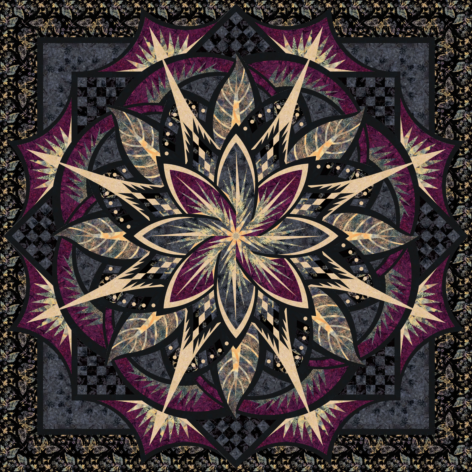 Jungle Magnolia Queen Batik Textiles NOT ON COVER