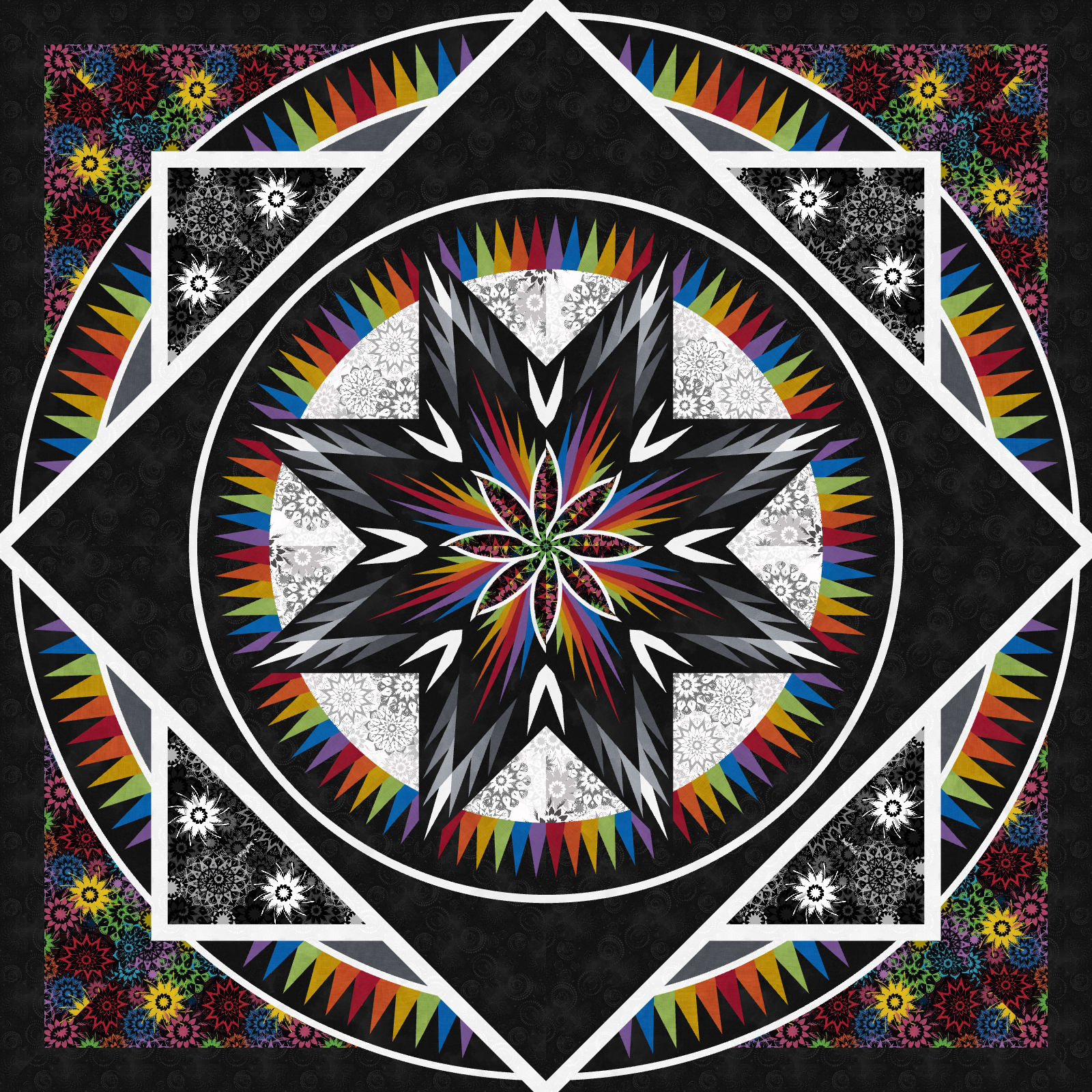 Cosmic Fireworks Queen in ColorStock Cottons