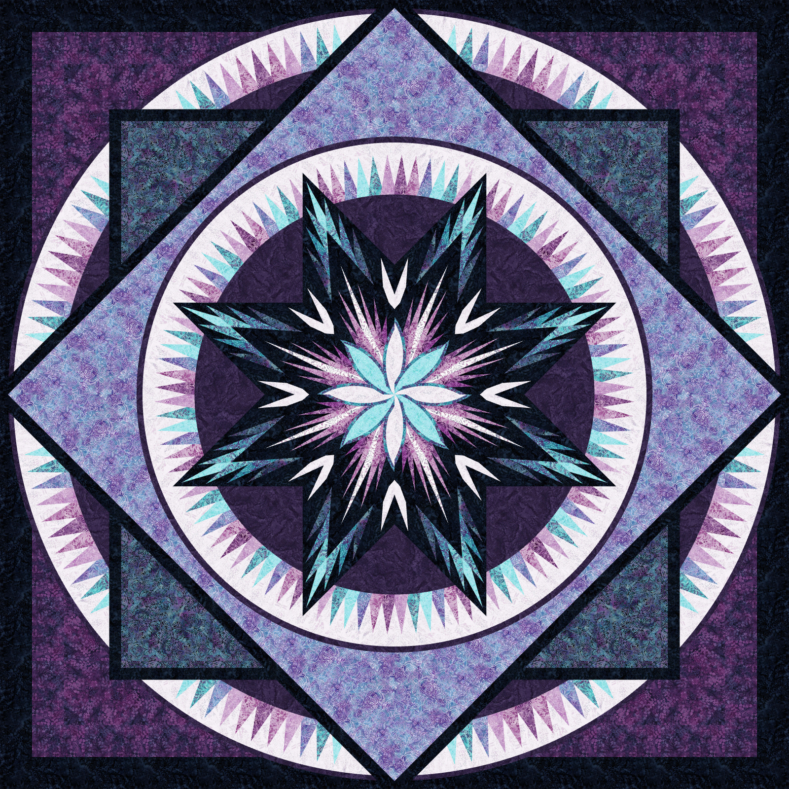 Cosmic Fireworks Queen Island Batik