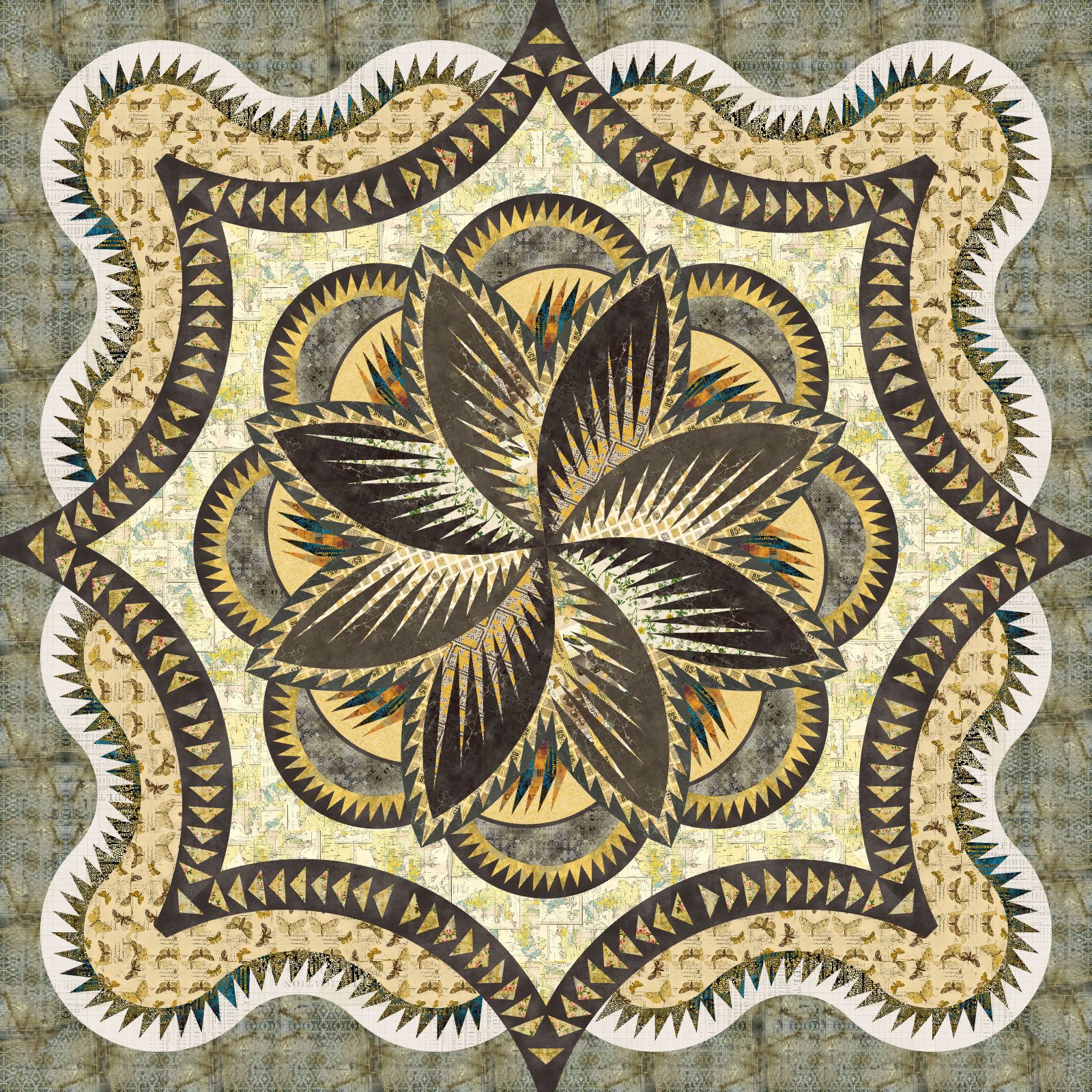 Orange Hosta Hues Kit • 100x100 • Kit with Pattern Sale: $453.25 ($495.50)