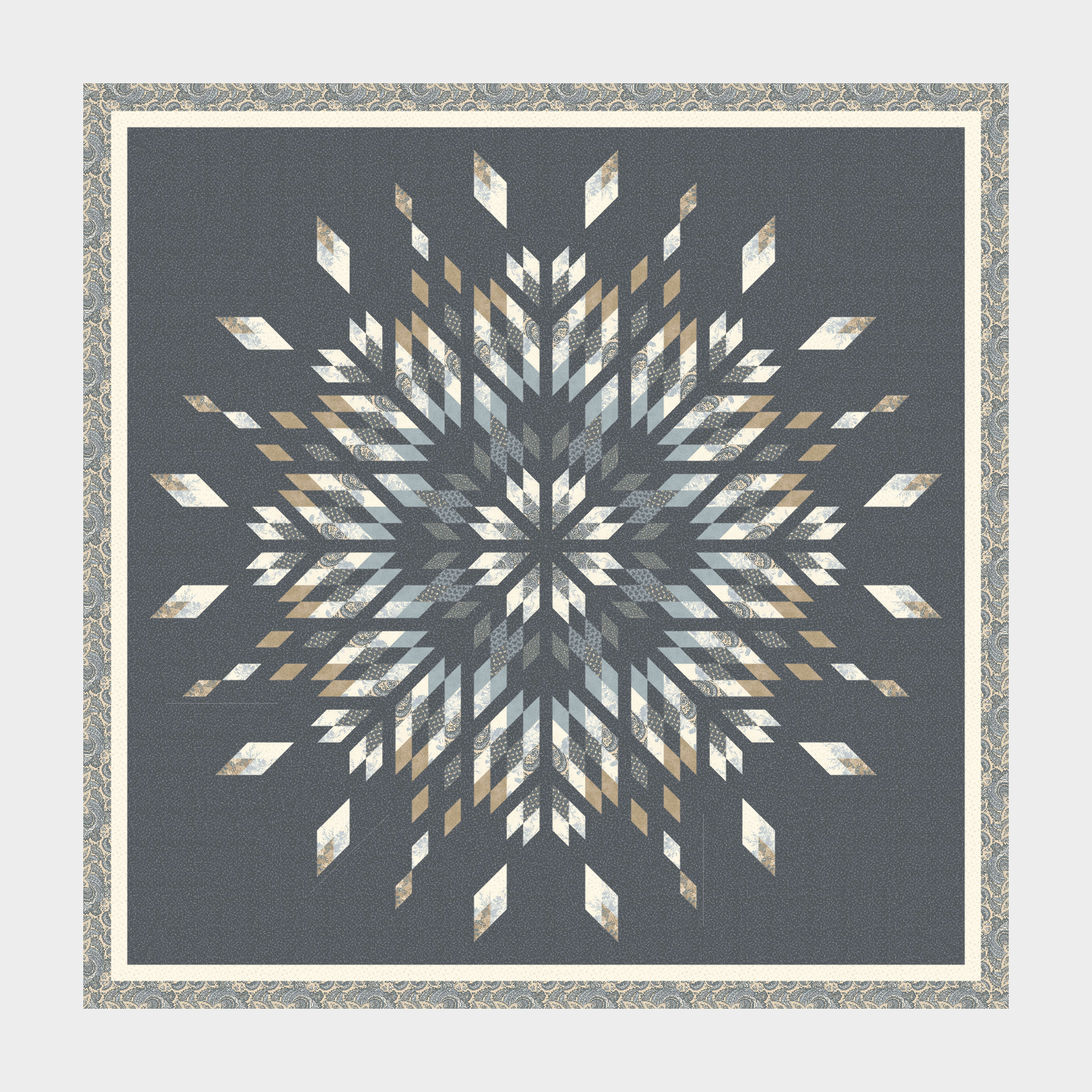 Chantilly Star Marcus Fabrics Franklin House Collection Dark