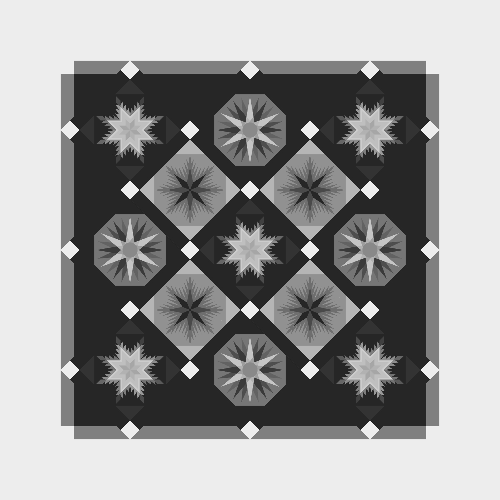 Winter Traditions Christmas Border King Expansion with Candle Flames Mixer Option Blank Template