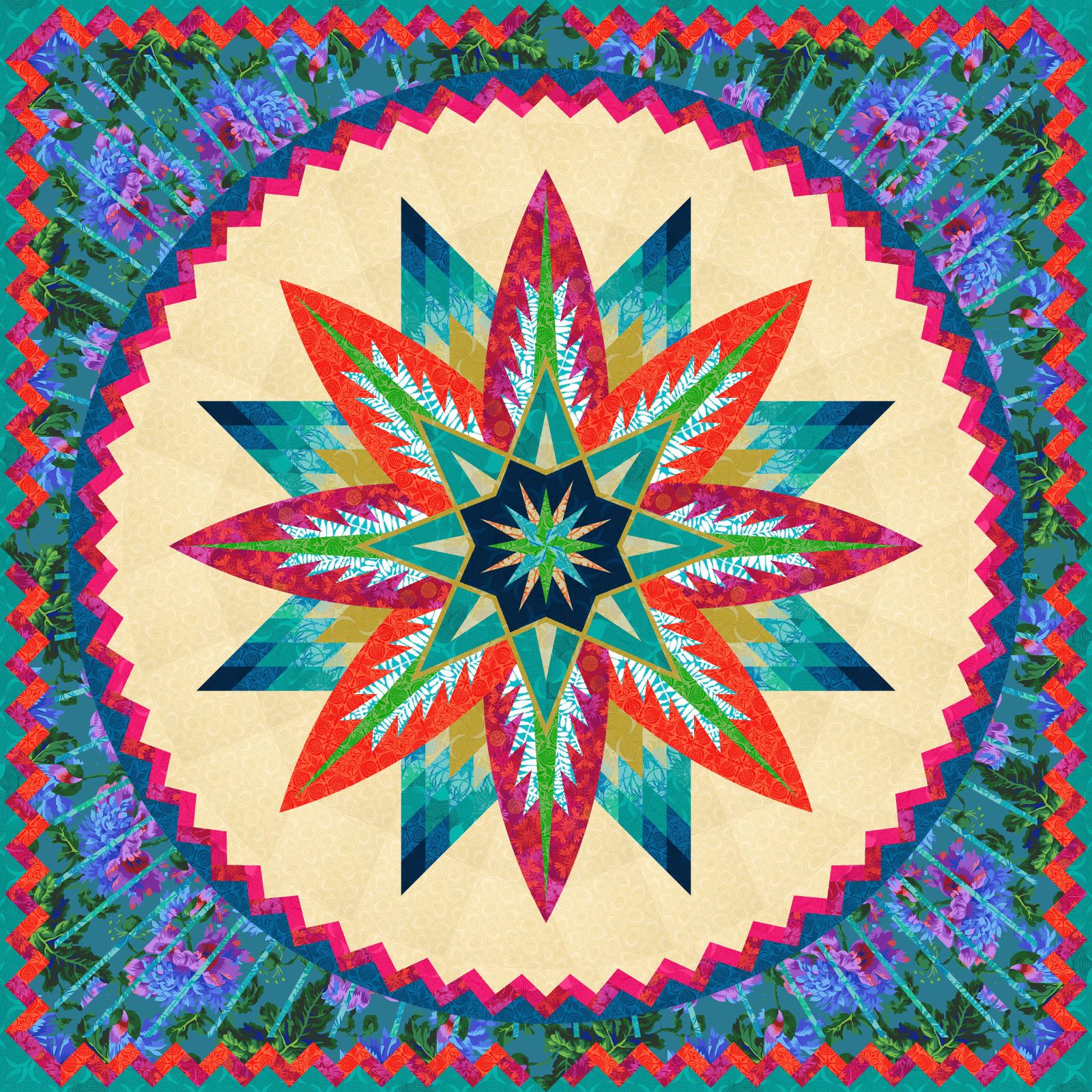 Butterfly Garden Valori Wells • 80x80 • 1 Left Fabric Only Kit: $255.00 Sale: $204.00 Kit with Replacement Papers: $307.00 Sale: $245.60 Kit with Pattern: $330.00 Sale: $264.00