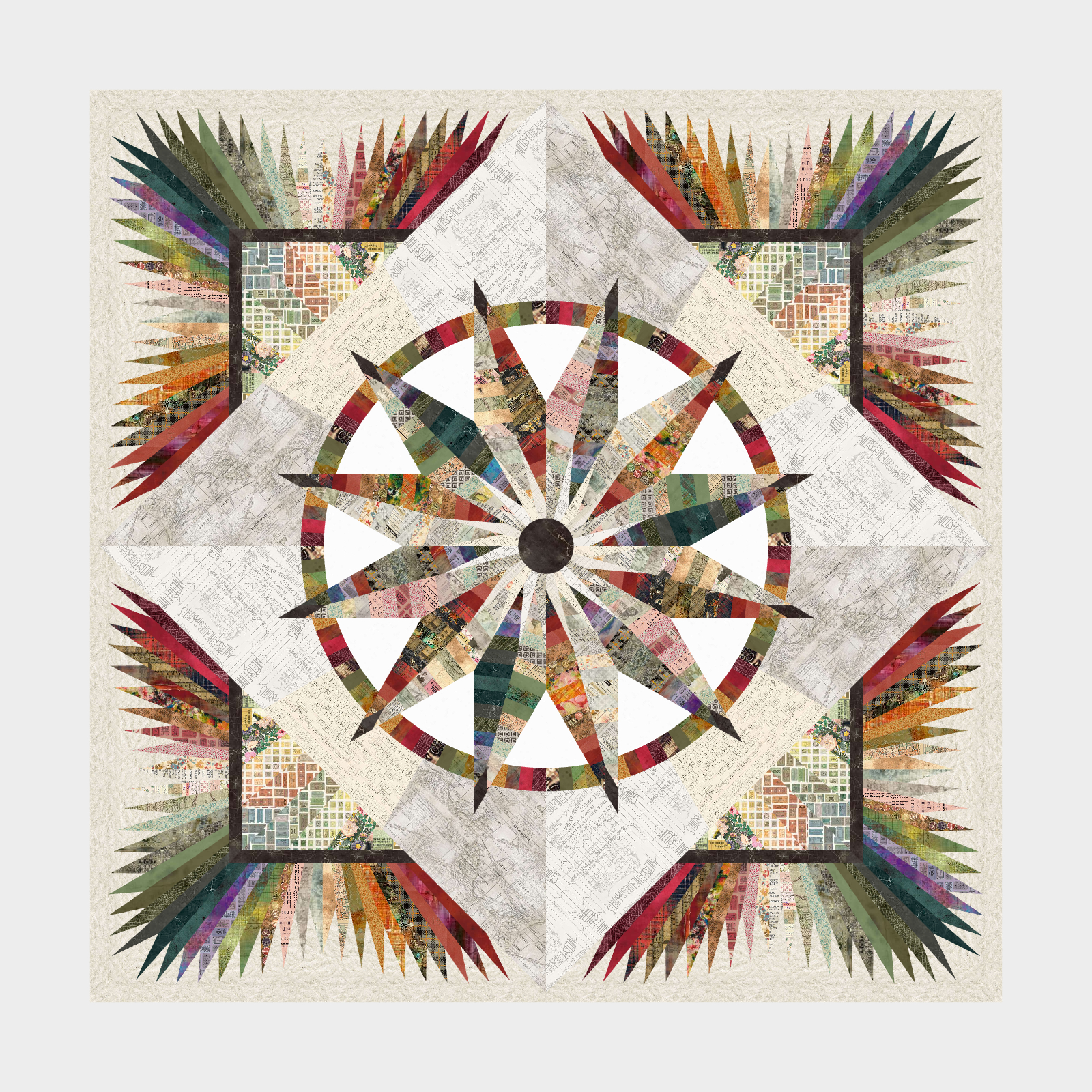 Sundial Tim Holtz with Sunbeam Queen Border Choose your King Border