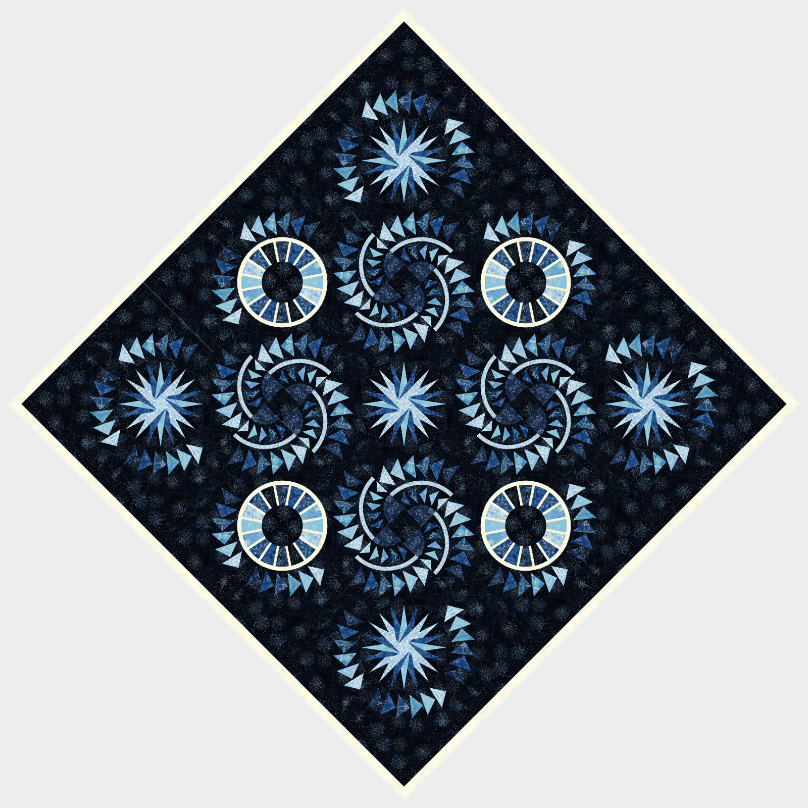 Riptides Queen On-Point in Blueberry Tart Tonga Batik Mini Collection