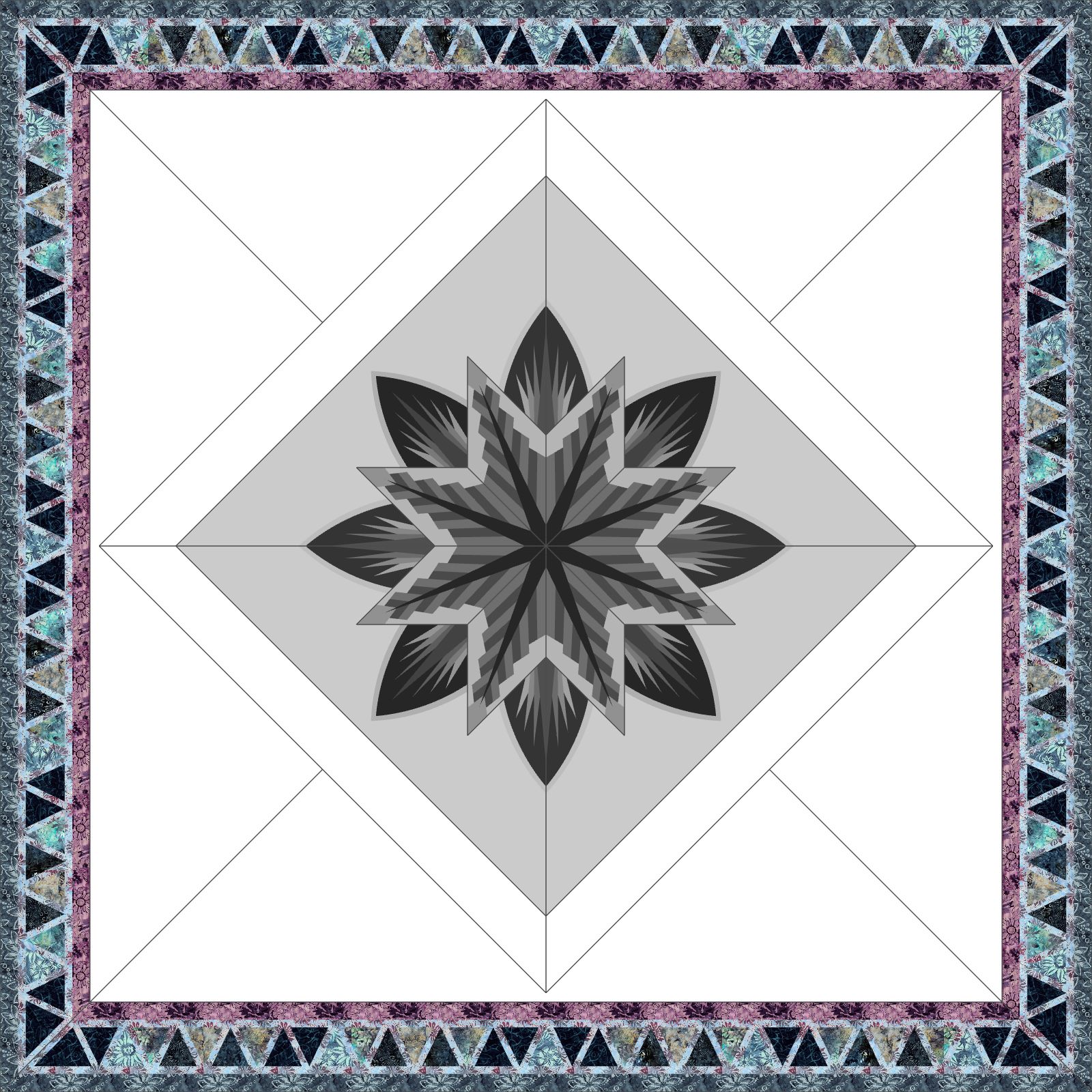 Berry Bramble King Blank Template Choose your Border