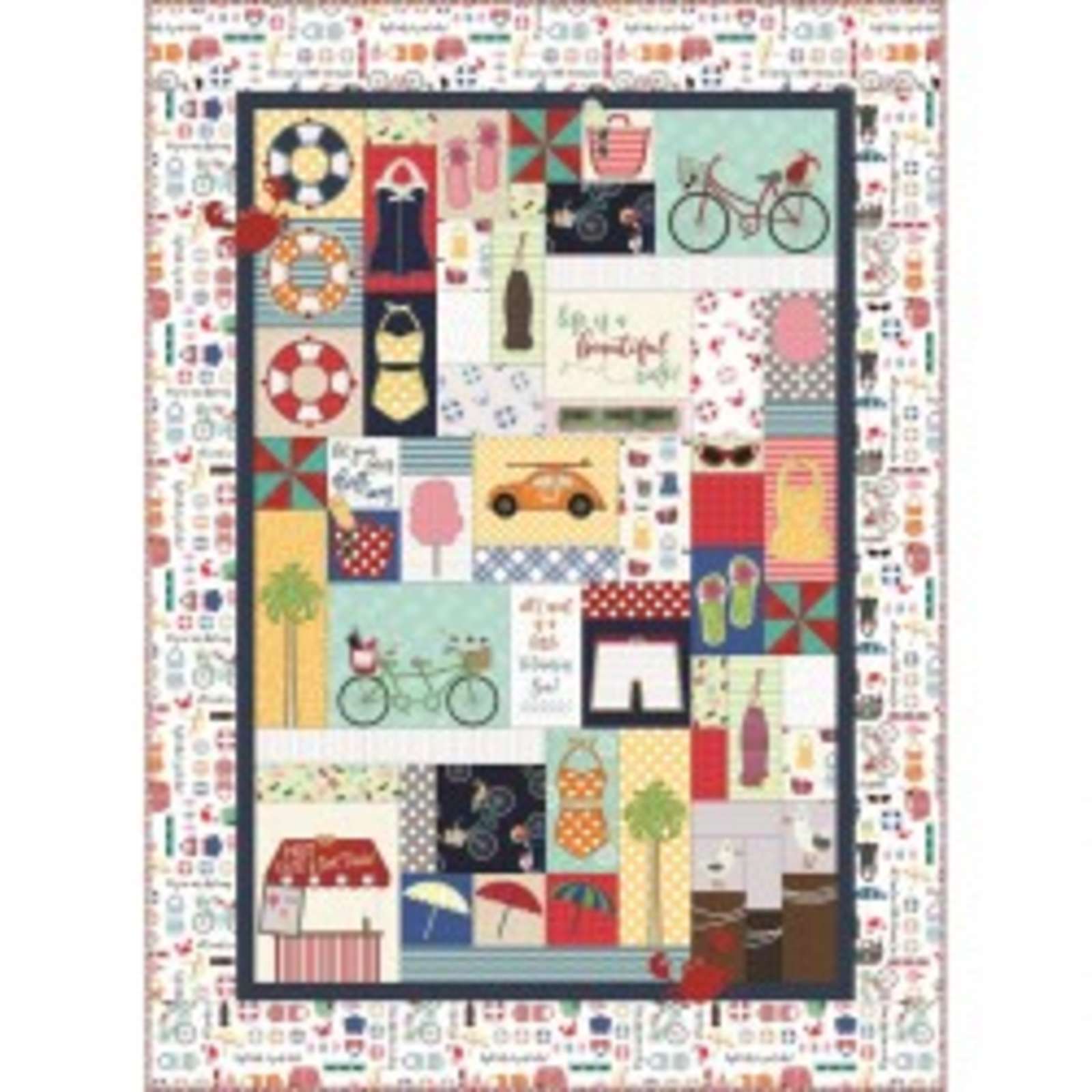Kimberbell Vintage Boardwalk Machine Embroidery Quilt Kits