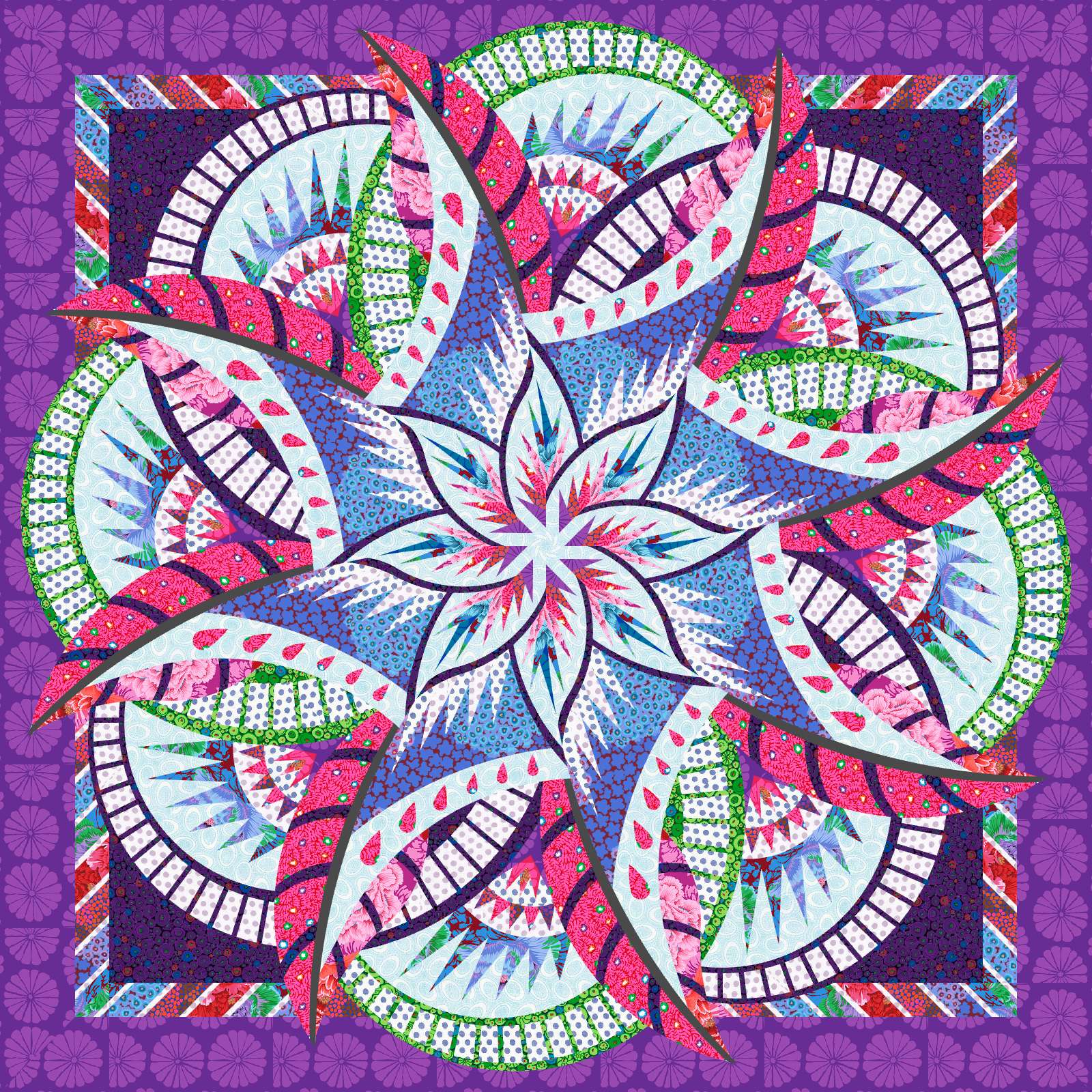 The Reef Quilt Fabric & Pattern Kit by Colorado Creations Quilting