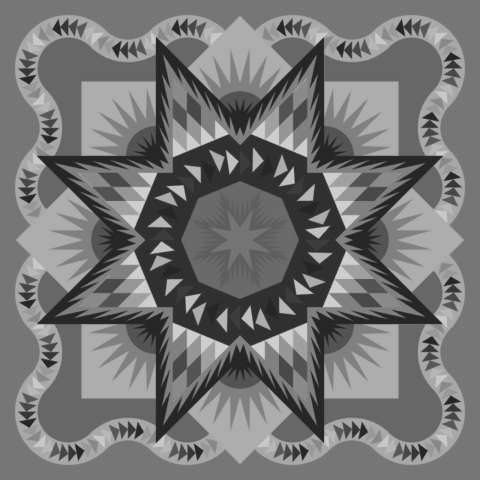 Glacier Star Wall Quilt 60