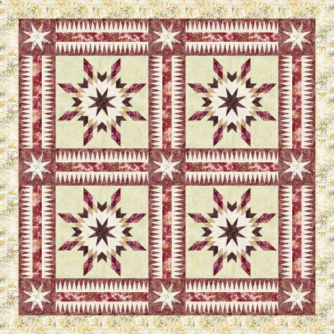 Southern Belles • 64x64 or 72x72 $180.00 Fabric Only Sale: $209.25 ($219.00) Kit with Pattern