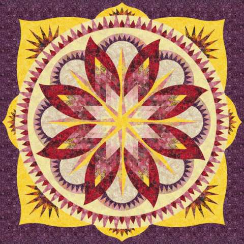 Allisyn's Wondered Land in Tonga Batiks Passion Fruit by Timeless Treasures