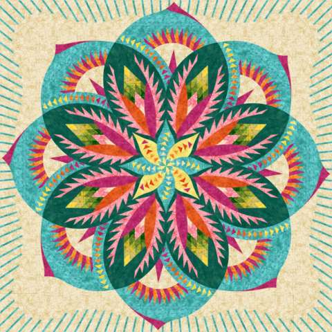 Vintage Rose Wall in Blank Fabrics