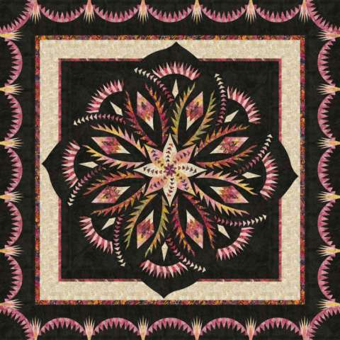 Vintage Rose Queen in Passion Fruit with Dark Background