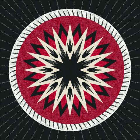 Shattered Ruby in Rosè Batik Fabric Collection by Judy and Judel Niemeyer and Timeless Treasures