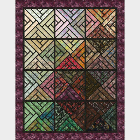 Fractured Paint Box in Heirloom Strip Set by Tonga Treasures