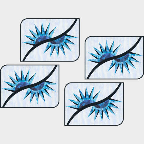 Broken Daisy Placemats in Wildflowers by Timeless Treasures