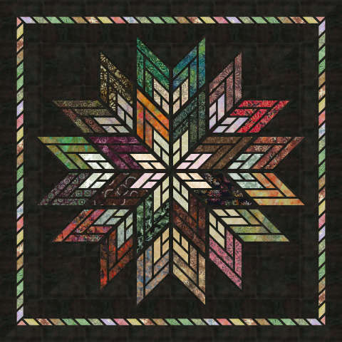 Fractured Star in Heirloom Strip Set by Timeless Treasures