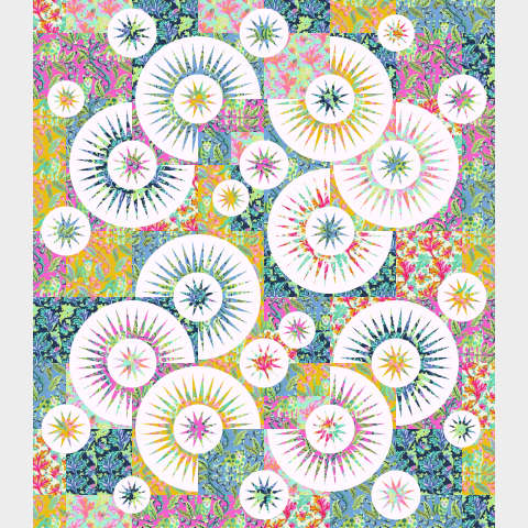 Raindrops in Tabby Road by Tula Pink