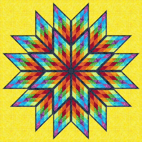 Java Batik Brights Prismatic Star