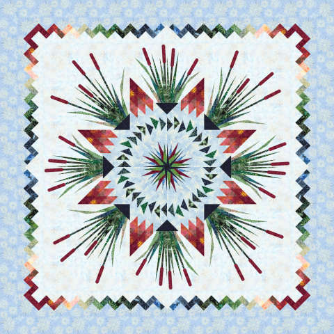 Cattails in the Meadow in Tonga Batiks by Timeless Treasures