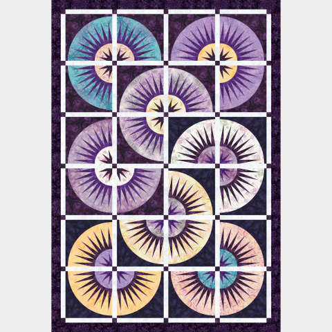 Clockworx in Tonga Batik Collection Amethyst