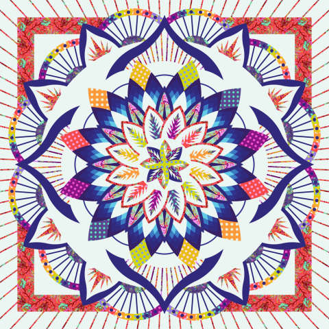 All Stars Tula Pink Dinner Plate Dahlia Queen Free Spirit