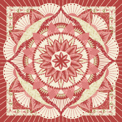 Little Sweetheart Laundry Basket Quilts and Andover Dahlia Queen 100 x 100