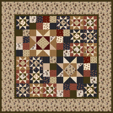 Buttermilk Blossoms by Stacy West for Henry Glass Fabrics